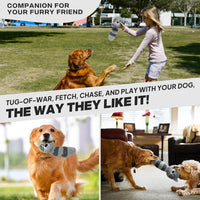 Squeaky Dog Toys for Aggressive Chewers, 3 in 1, Tough Dog Ball | Dog Chew Toys with 3 Layers, to Keep Them Busy, Interactive for Small, Medium and Large Dogs, Gift Box, Raccoon