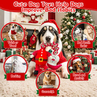 Christmas Large Interactive Dog Toys: Squeaky Plush Stuffed Dog Toy for Large Dogs - Big Chew Santa Dogs Toys for Puppy Small Medium Large Breeds