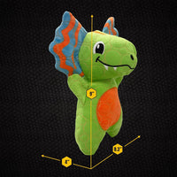 - Durable & Strong Dog Toy Green Dino with Squeaker, Kevlar-Reinforced for Aggressive Chewers.