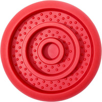 Slow Feeder Lick Mat for Dogs - Keep Them Busy - Natural Rubber Dog Frozen Treat Toys - Durable Interactive Enrichment Toys - Licking Dish for Dog De-Stressing, Red