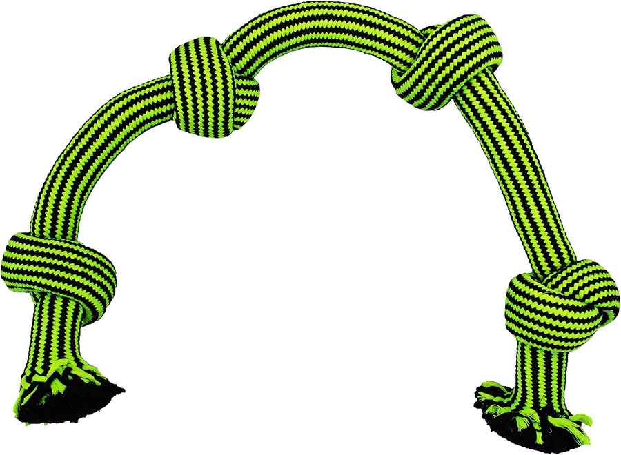 Knot-N-Chew Rope Dog Toy, 4 Knot Squeaker, Large/X-Large