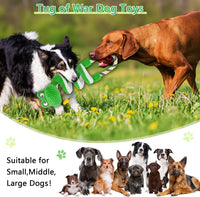 Interactive Squeaky Dog Toys with Pull Rope, Large Dog Tug of War Toy, Plush Puppy Chew Toys for Dental Health, Great for Small, Medium and Big Dogs