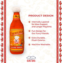- Sauce Bottle Dog Toy - Plush Squeaky Funny Parody for Birthday - Cute Puppy Gifts for Small, Medium, Large Dogs (Chewlula)