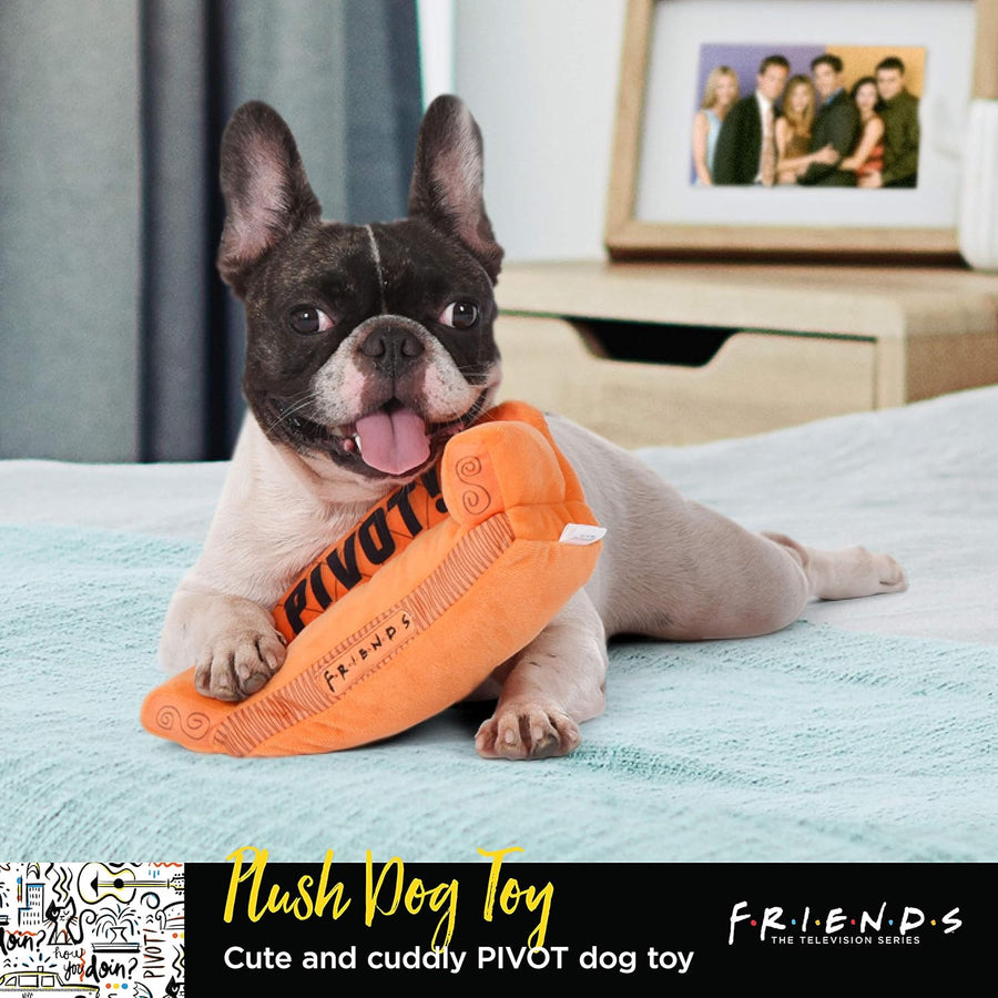 Friends TV Show Pivot Couch Plush Dog Toy, 10 Inch | Built-In Squeaker, Officially Licensed Friends Product, Iconic Couch Design, Hours of Play for Fans, a Must-Have for Fans