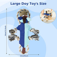 Dog Toys for Aggressive Chewers,Tough Indestructible Dog Toys,Squeaky Toys for Large Dogs,Durable Dog Chew Toys (Navy Blue)
