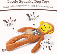 No Stuffing Dog Toys 5 Pack, Crinkle Interactive Dogs Toy for Boredom, Puppy Toys for Teething to Keep Them Busy, Cute Squeaky Dogs Toy for Small, Medium, and Large Breed
