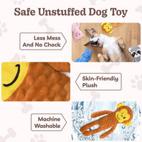 No Stuffing Dog Toys 5 Pack, Crinkle Interactive Dogs Toy for Boredom, Puppy Toys for Teething to Keep Them Busy, Cute Squeaky Dogs Toy for Small, Medium, and Large Breed