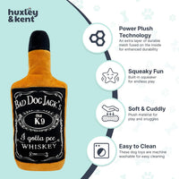 Power Plush Squeaky Dog Toy, Bad Dog Jack'S Whiskey, Large