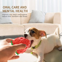 Strawberry Flavor Chew Toy for Aggressive Chewers, Dog Toothbrush Toy, Interactive Dog Toy for Small Medium Dogs