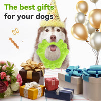 Indestructible Dog Chew Toys for Aggressive Chewers, Super Chewer Toys for Medium Large Dogs, Interactive Ring Toy, Heavy Duty Teething Toys