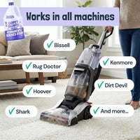 Carpet Cleaner Shampoo Solution for Machines, 1 Gal Lavender