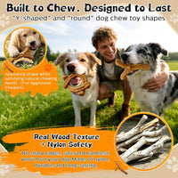 2 Pack Dog Chew Toys for Aggressive Chewers,Indestructible Dog Toy for Medium Large Dogs, Chew Toys to Keep Dogs Busy,Super Chewer with Tough Nylon, Reduce Boredom & Anxiety