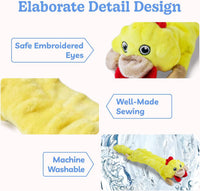 Dog Squeaky Toys 5 Pack, Bubble Plush Puppy Teething Pet Toys, Crinkle No Stuffing Animals Dog Toy, Doggies Chew for Large Small Medium Breeds
