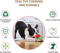 Strawberry Flavor Chew Toy for Aggressive Chewers, Dog Toothbrush Toy, Interactive Dog Toy for Small Medium Dogs