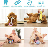 Puppy Chew Toys for Teething Small Dog Toys Puppy Teething Toys Dog Chew Toy Rope Balls Interactive Teeth Cleaning Tug Toys Storage Basket