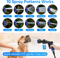 Dog Shower Attachment Water Hose Nozzle Sprayer Set