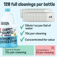 Carpet Cleaner Shampoo Solution for Machines, 1 Gal Summer