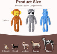 No Stuffing Dog Toys 5 Pack, Crinkle Interactive Dogs Toy for Boredom, Puppy Toys for Teething to Keep Them Busy, Cute Squeaky Dogs Toy for Small, Medium, and Large Breed