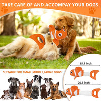 Squeaky Clownfish Dog Toy, Plush Crinkle Tug Toy with Handle | Pineapple Cotton Plush with Squeaker, Crinkle Paper, Stretchable Body, and Tug Handle for Interactive Indoor or Outdoor Play