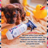 Anti-Itch Dog Shampoo with Two-Way Spray, Honey Oat Blossom, 16Oz